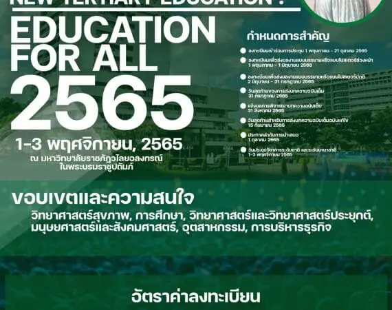 (งานประชุมวิชาการ) ประชาสัมพันธ์งานประชุมวิชาการระดับชาติและนานาชาติ ในโอกาสที่มหาวิทยาลัยราชภัฏวไลยอลงกรณ์ ในพระบรมราชูปถัมภ์ ครบรอบ 90 ปี